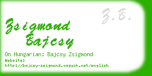 zsigmond bajcsy business card